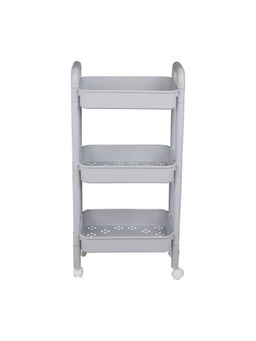 Epicasa - Grey 3-Tier Rolling Rack Organizer