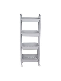 Epicasa - Grey 4-Tier Rolling Rack Organizer