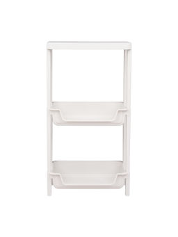 Epicasa - Grey 3-Tier Plastic Multipurpose Storage Organizer Rack