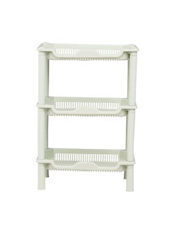 Epicasa - White 3-Layer Multipurpose Plastic Kitchen Storage Rack