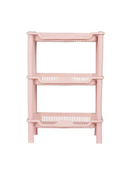 Epicasa - Pink 3-Layer Multipurpose Plastic Kitchen Storage Rack
