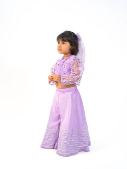 Lil Glam - Top with Jacket & Palazzo (Set of 3)