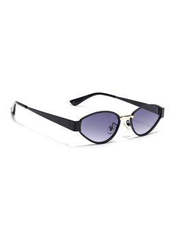 Voyage - Women Cat Eye Black Frame Grey Lens Sunglasses (55)