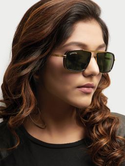 ROYALTAIL - Unisex Mustsundia Square Green Lens Sunglasses (55)