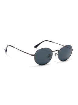 Voyage - Men Oval Grey Frame Grey Lens Sunglasses (51)