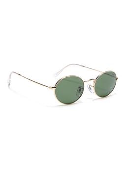 Voyage - Men Oval Gold Frame Green Lens Sunglasses (51)
