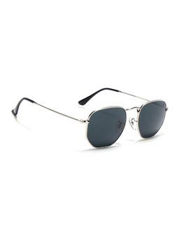 Voyage - Men Round Silver Frame Grey Lens Sunglasses (51)
