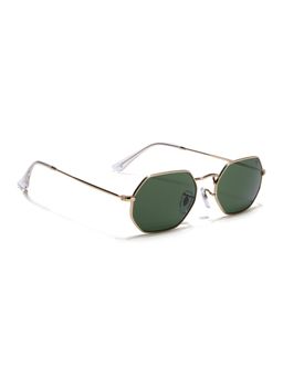 Voyage - Men Irregular Gold Frame Green Lens Sunglasses (53)