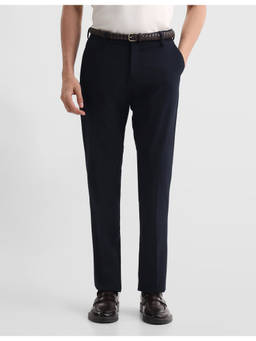 Arrow Newyork - Mens Mid Rise Hudson Regular Fit Formal Trousers