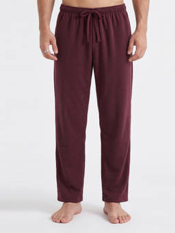 Nite Flite - Mens Wine Solid Regular Fit Casual Trousers