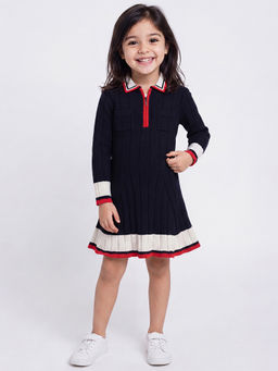 United Colors of Benetton - Black Regular Fit Polo Ribbed Dress