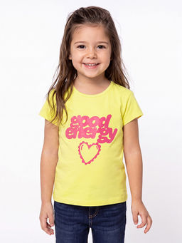 United Colors of Benetton - Yellow Regular Fit Round Neck Typography T-Shirt