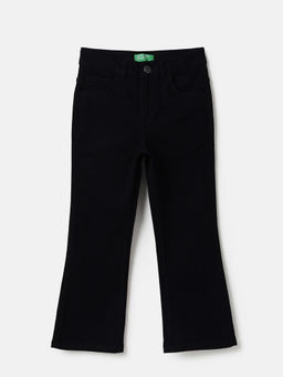 United Colors of Benetton - Black Solid Bootcut Fit Jeans