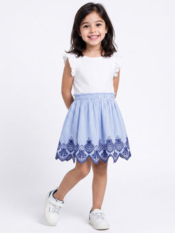 United Colors of Benetton - White Regular Fit Round Neck Dress