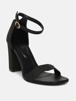 Marc Loire - Women Black Embellished Casual Heeled Sandals