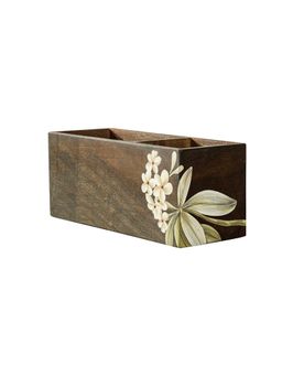 Ellementry - Frangipani Wooden Cutlery Holder for Kitchen and Dining Table