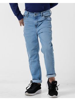 Kate & Oscar - Boys Blue Solid Denim Jeans