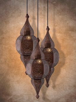 Homesake - Round Chandelier Nargis Moroccan Copper Light