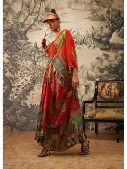 KALISTA - Red Aamna Kaftan Dress