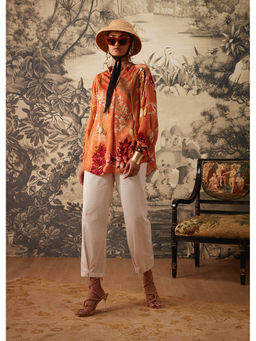 KALISTA - Orange Dahlia Tunic with Pant (Set of 2)