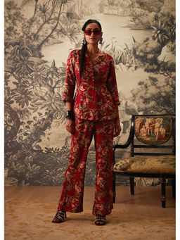 KALISTA - Maroon Azalea Co Ord (Set of 2)