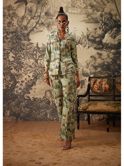 KALISTA - Green Saira Co Ord (Set of 2)