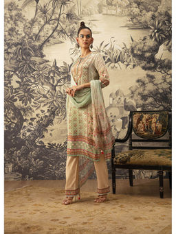 KALISTA - Mint Green Kurta with Pant and Dupatta (Set of 3)