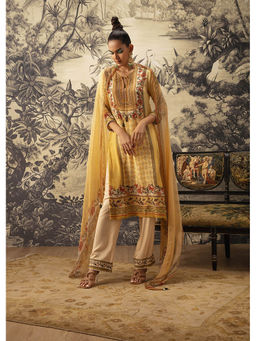 KALISTA - Yellow Kurta with Pant and Dupatta (Set of 3)