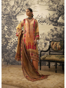 KALISTA - Yellow Zoya Kurta with Pant and Dupatta (Set of 3)