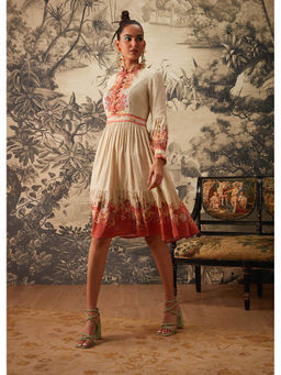 KALISTA - Beige Camellia Dress