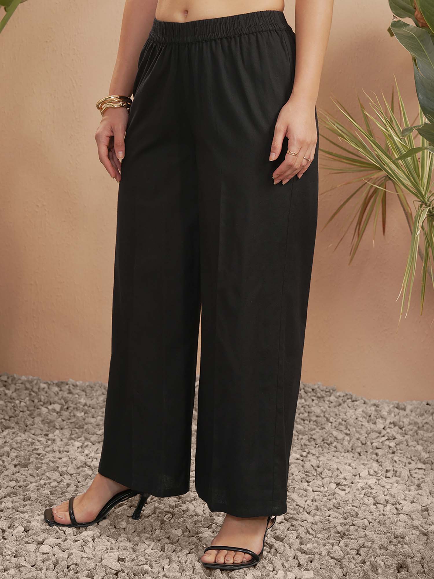 vishudh Women Black Regular Fit Pants-picture-28
