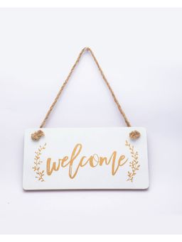Voncasa - Wall Plaque Welcome in Color - White