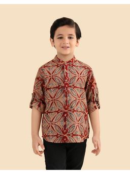 Fabindia - Maroon Cotton Kurta