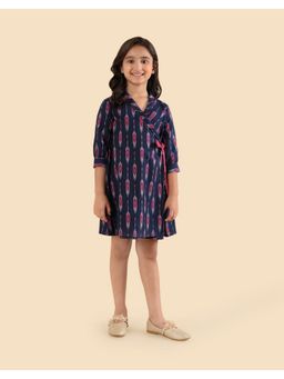 Fabindia - Navy Blue Cotton Dress