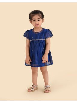 Fabindia - Blue Cotton Silk Dress