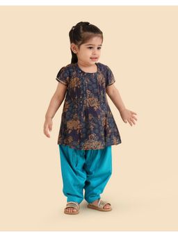 Fabindia - Blue Cotton Silk Kurta and Salwar