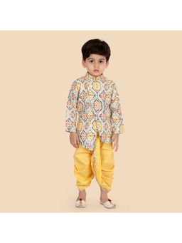 ETHNIKS NEURON - Multi-Color Cotton Silk Kurta and Dhoti