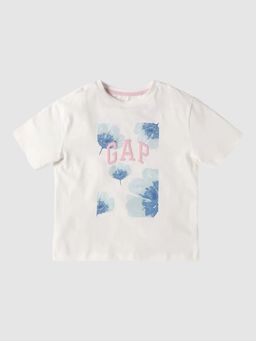 GAP - Girls White Floral Regular T-shirt