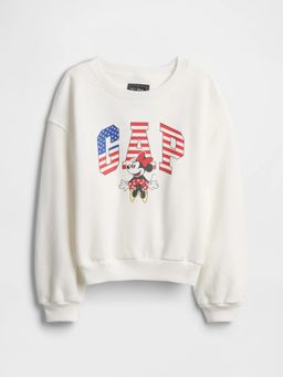 GAP - Girls White Character-Based Crew Neck Full Sleeve Sweatshirt