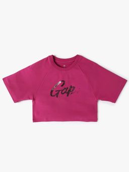 GAP - Girls Pink Logo Kimono Sleeve T-shirt
