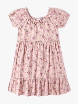 GAP - Girls Pink Floral Tiered Dress