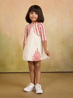 Tiny Twills - White Towel Stitch Embroidered Jacket