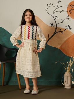 Tiny Twills - Off White Crochet Dress