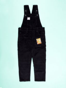 KiddoPanti - Navy Blue Cotton Dungaree Pant