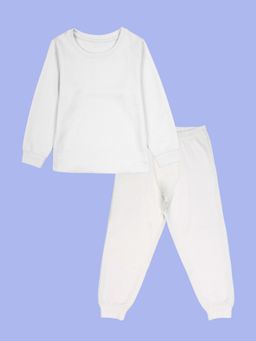 KiddoPanti - White Cotton Tee and Pant