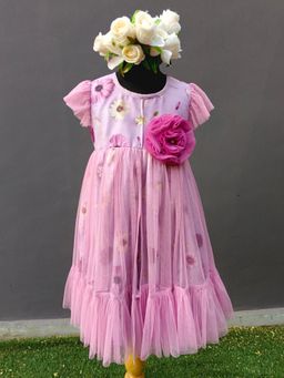 The Little Tales - Purple Floral Dress