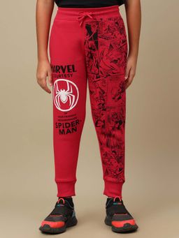 Kidsville - Official Marvel Comic Spiderman Graphic Printed Red Jogger For Boys