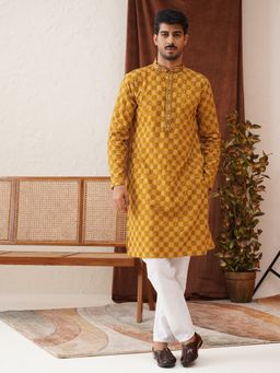 Jompers - Viscose Rayon Embroidered Sequin Kurta Pyjama