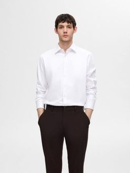 Selected - White Organic Cotton Stretch Formal Shirt