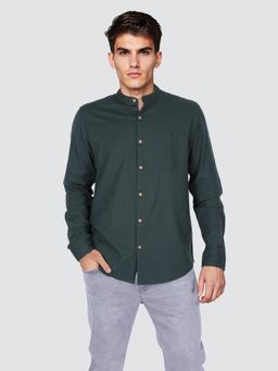 Lee - Men Solid Green Regular Fit Shirt